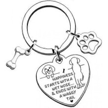 6.2x3.2x6.2cm Dog Keyring Gifts for Dog Lovers - Dog Keychain Cute Paw Charm Keyring, Pet Owner Gifts, Pet Memorial Gifts, Dog Themed Keyring Gifts fo
