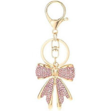 11x4.5x5 cm Gold Bow Keychain Rhinestone Bowknot Keychain Bling Cute Keychain Pink Key Chain Shiny Purse Charms Car Keychain Backpack Keychain Aesthet