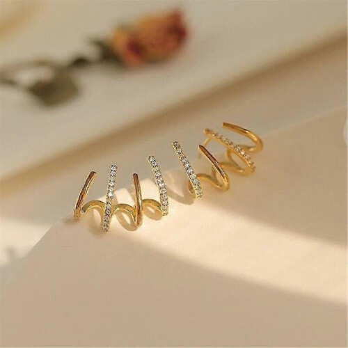 Stud Earrings Shiny Four Claws Earring Gifts. 2