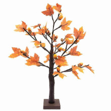 Fall Maple Tree Battery Operated Light Up Artificial Pumpkins Maple Acorn Tree for Fall Thanksgiving Table Harvest Home Indoor