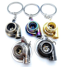Dww-Porte-cls voiture 5PCS, porte-cls turbo LED, porte-cls turbo modle rotatif pour dcoration et cadeau