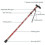 (Green) Walking Stick Ultralight Adjustable Walking Cane Self Standing Folding Cane 2