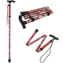 (Green) Walking Stick Ultralight Adjustable Walking Cane Self Standing Folding Cane