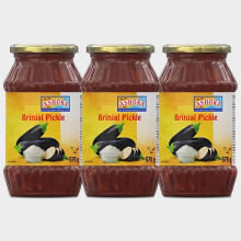 Ashoka Brinjal Pickle 575g (Pack of 3) |Authentic Indian Eggplant Pickle | Spicy & Tangy Achar | Traditional Recipe