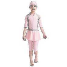 (120CM, Pink) Muslim Girls Swimsuit Islamic Kids Swimwear Modest Burkini Swimming Beachwear