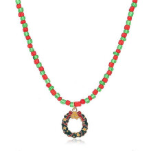 Dww-Collier de Nol Garons Filles - Couronne, Collier de perles colores tendance, Cadeau d'Anniversaire Enfant Bijoux Dcoration