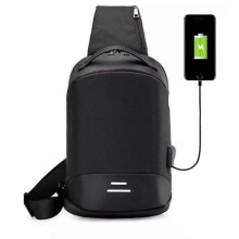 Small Antitheft Backpack And School Bag with Usb Charging Port - Black