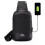 Small Antitheft Backpack And School Bag with Usb Charging Port - Black 1