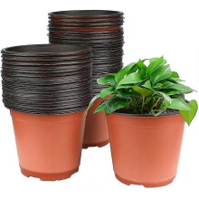 50pcs Plastic Plant Pots 15 Cm Nursery Seedlings Pots Seed Starting Pots Flower