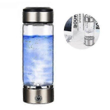 (Silver) Rich Hydrogen Water Bottle Electrolytic Water Cup Lonizer Generator