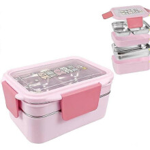Lunch Box Bento Box.two Tier Kids Lunch Box Bento Box Stainless Steel Storage