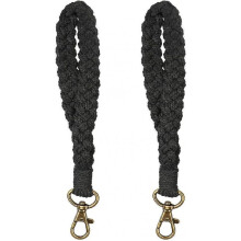 Dww-2 pices (noir) porte-cls bracelet lanire femme lanire courte boho lanire