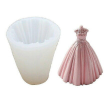 3d Silicone Moulds Candles Diy Princess Dress Cake Candle Mold Baking Tools