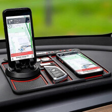 (red) 360non-slip 4 In 1 Car Dashboard Gps Phone Holder Phone Pad Mat