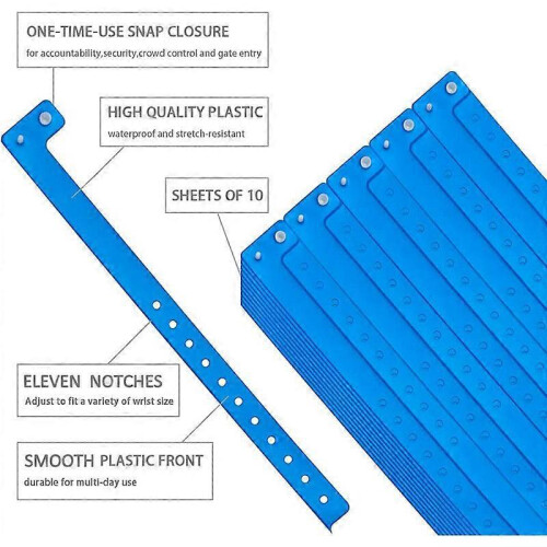Dww-Bracelets plastique/vinyle pour vnements - tanche 1
