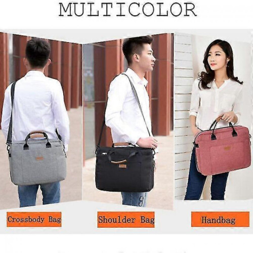 (black)Men Canvas Business Briefcase Large Tote Women's Bag 1
