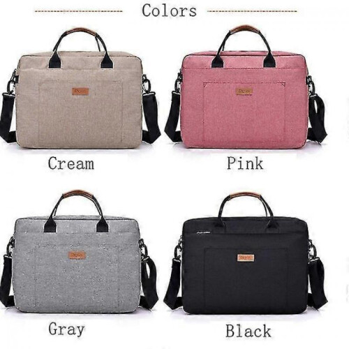 (black)Men Canvas Business Briefcase Large Tote Women's Bag 2