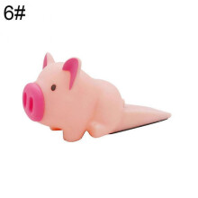 (6) Adorable Animal Door Stopper Holder - Hard PVC Doorstop Wedge Gift