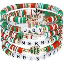 6 Pack Cute Xmas Bracelets for Women Teen Girls as Party Gifts