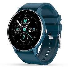 (Blue) Smart Watch Fitness Tracker Blood Pressure Heart Rate Men Women Sport Watches