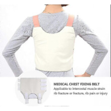 Sternum And Thorax Support Chest Brace Chest Wrap Belt Rib Protector Breathable Adjustable Belt Chest Binder for Rib Fracture Random Color L