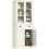 Homcom HOMCOM Kitchen Cupboard, 5-tier Storage Cabinet with Adjustable Shelves, Cream 9