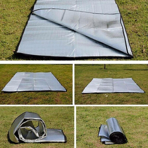 (2MX2M)Aluminium Insulating Mat Foam Mat Sleeping Mat for Camping Insulation Mat Foldable Tent Mat Floor Pad Thermal 1