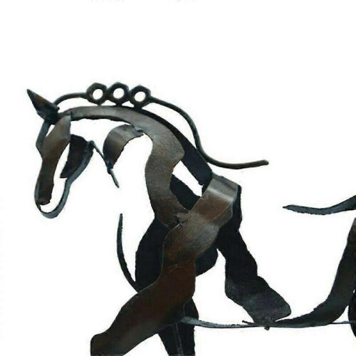 Metal Three-dimensional Openwork Adonis-horse Sculpture Decorative Ornaments 2