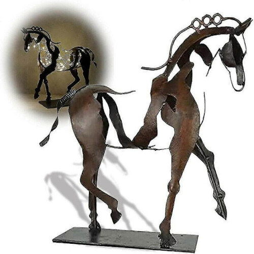 Metal Three-dimensional Openwork Adonis-horse Sculpture Decorative Ornaments 1