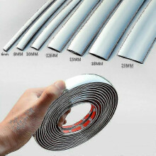 (25MM) 12m Chrome Car Moulding Trim Strip Car Door Edge Scratch Protector Universal