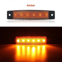 (Amber) 10x 6 Led 3.8 Side Marker Clearance Light Blue Trailer Lights For 12v Truck Bus Boat Cab Rv Lorrieds Suv External