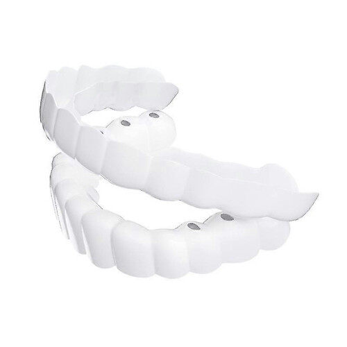 Smile Braces Snap On Upper False Teeth Dental Veneers Denture Cover Set3pcs 1