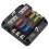 Automobile independent positive and negative fuse box, with LED indicator, 1 input 6 output 1