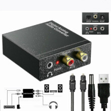Digital Optical Coax To Analog Rca Audio Converter Adapter