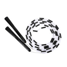 (black white) Jump Rope - Soft Beaded Segment Skipping Rope - Adjustable Tangle-free Fancy Rope For Workout