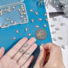 50Pcs Stainless Steel Lobster Claw Clasp Silver Necklace Clasps Fastener Hook End Chain Clasps Jewelry Clasps and Closures