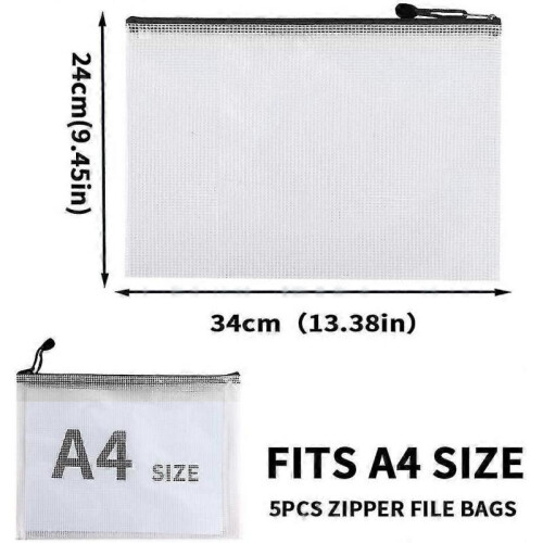 Mesh Zipper Pouches - Zipper File Bags/waterproof Document Bags/plastic 1