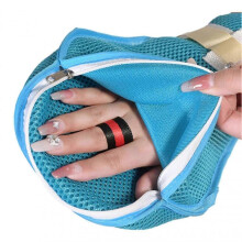 (double zips)Restraint Gloves for Patient Adjustables Anti Scratch Safety Mitts for Elderly Patients[PB]