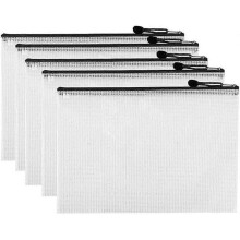Mesh Zipper Pouches - Zipper File Bags/waterproof Document Bags/plastic