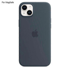 (Multicolor,Dark Blue)For iPhone 14 MagSafe Liquid Silicone Phone Back Cover with Induction Popover Design -YT4