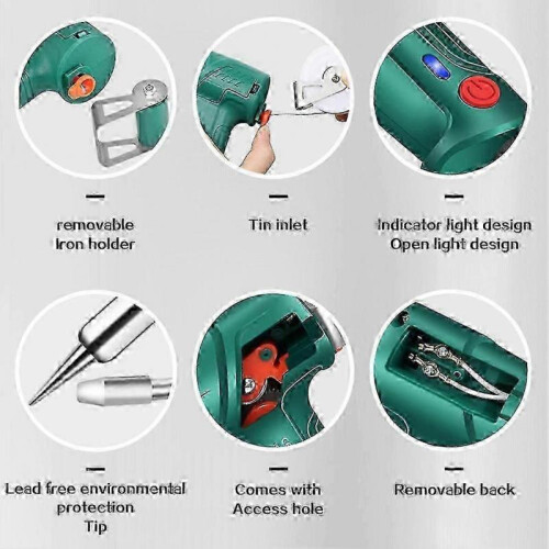 (US plug,Green)3-in-1 Welding Cutting and Rust Removal Kit for DIY Beginners 1