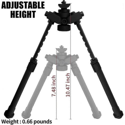 360 Degree Rotating Adjustable Bipod with Quick Release Lever for Stable Shooting Support 1