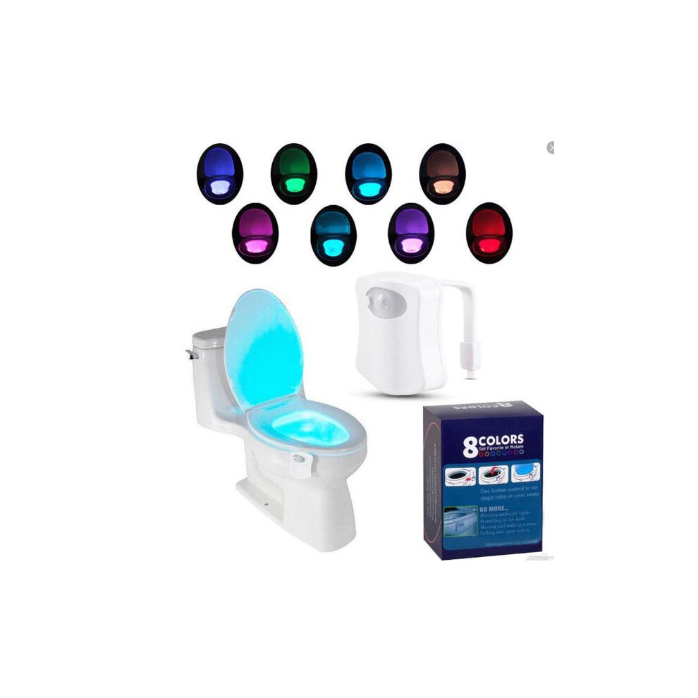 8 colours LED toilet lamp Motion sensor Midnight light