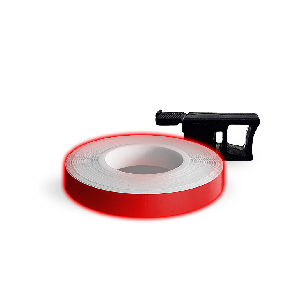 4R Quattroerre.It, Strisce Adesive Rifrangenti, Ideali Per Personalizzare I Cerchi Della Moto, Migliorano La Visibilità, Con Applicatore, Durature E Resistenti, Colore Rosso, 7 Millimetri X 6 Metri