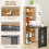 Homcom HOMCOM Convertible Desk with Blackboard, Multi-function, Rustic Brown 8