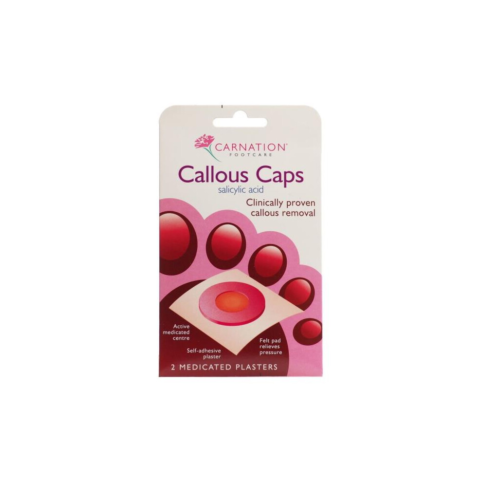 3 x Carnation Footcare Callous Caps 2 Medicated Plasters - Image 2