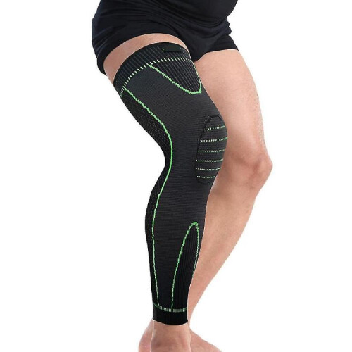 (M) Long Knee Protector Brace Leg Sleeve Calf Knee Support Brace Protector Leg