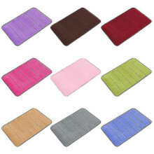 (Pink) Zysd Plush Carpet Padded Floor Mat Absorbent Foot Pad Anti-slip Mat 50*80cm