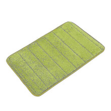 (green) Zysd Plush Carpet Padded Floor Mat Absorbent Foot Pad Anti-slip Mat 50*80cm