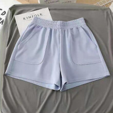 (M, Pink) Summer Shorts Women\'s Casual High Wasit Cotton Shorts Student Harajuku Solid Loose